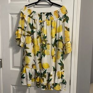 Lemon off shoulder dress XL